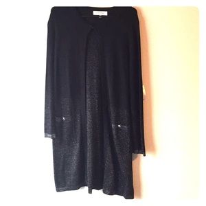 Kasper black sparkling cardigan, brand new